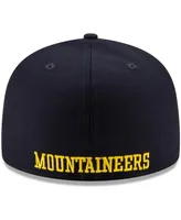 Men's New Era Navy West Virginia Mountaineers Basic 59FIFTY Team Fitted Hat