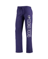 Women's Concepts Sport Purple, Black Colorado Rockies Meter Muscle Tank Top and Pants Sleep Set