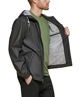 Club Room Men's Rubberized Lightweight Hooded Rain Jacket, Created for Macy's