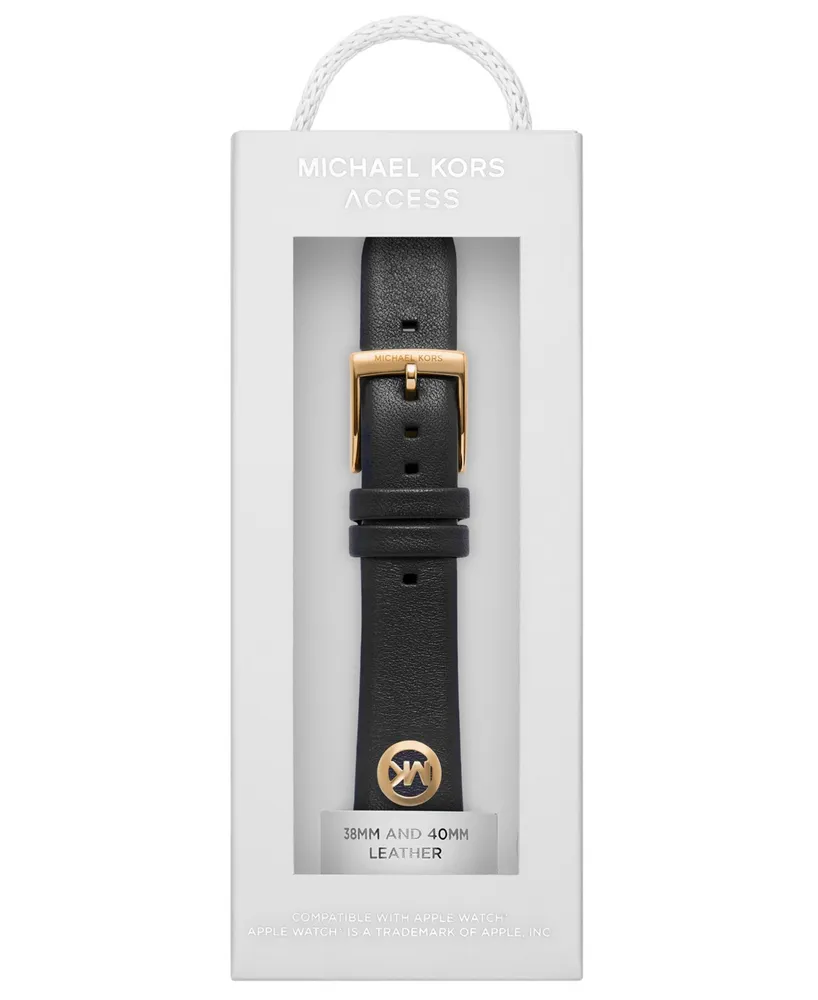 Michael Kors Black Leather Band for Apple Watch 38mm and 40mm