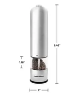 Ovente Professional 2 Piece Electric Salt and Pepper Grinder Set - Silver