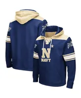 Men's Colosseum Navy Midshipmen 2.0 Lace-Up Pullover Hoodie