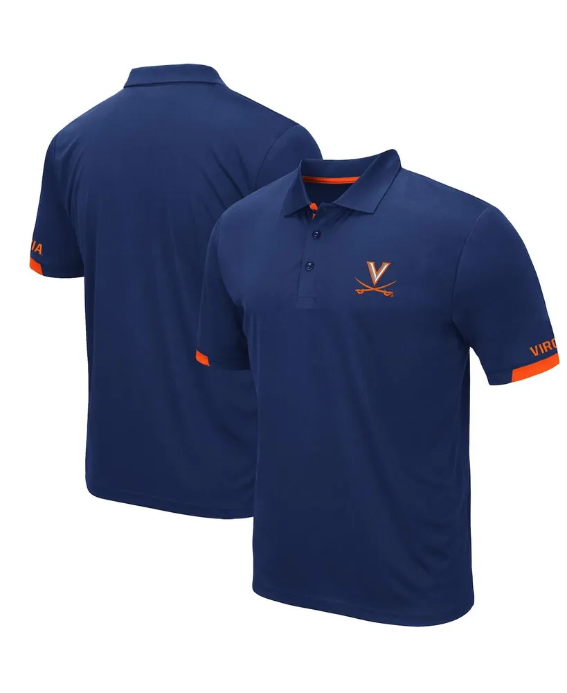 Men's Colosseum Navy Virginia Cavaliers Logo Santry Polo Shirt