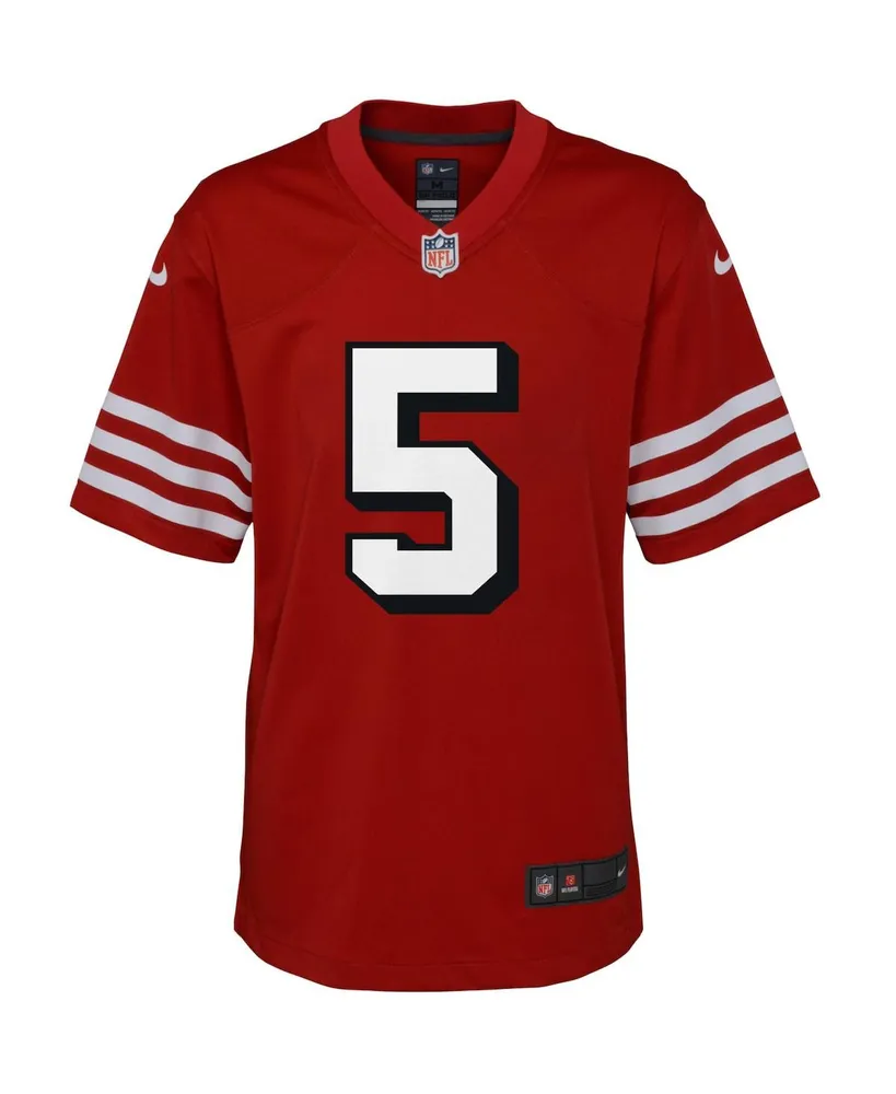 Big Boys Nike Trey Lance Scarlet San Francisco 49Ers Alternate Game Jersey