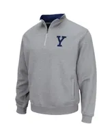 Men's Colosseum Yale Bulldogs Tortugas Team Logo Quarter-Zip Jacket