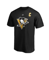 Men's Fanatics Sidney Crosby Black Pittsburgh Penguins Big and Tall Captain Patch Name and Number T-shirt