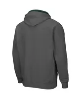 Men's Colosseum Charcoal Charlotte 49ers Arch Logo 3.0 Full-Zip Hoodie