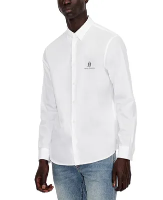 A|X Armani Exchange Men's Long-Sleeve Icon Logo Shirt