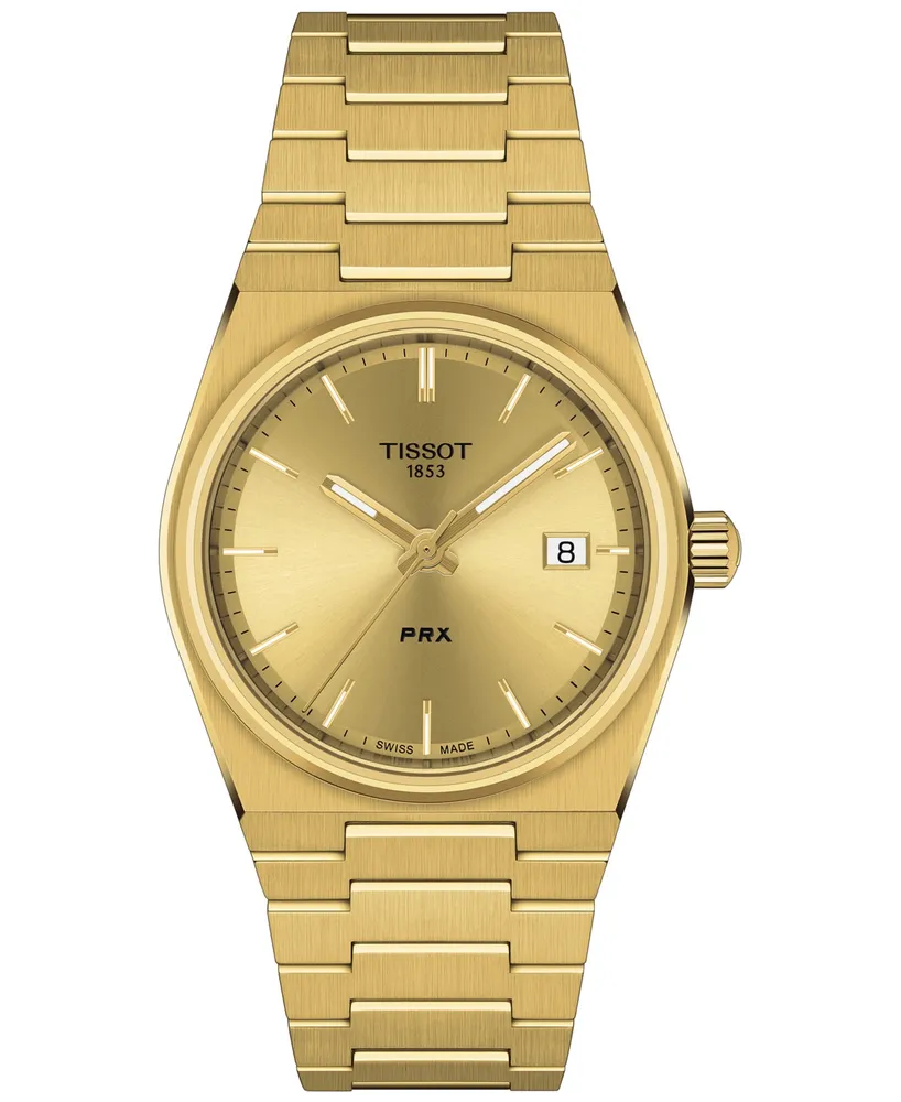 Tissot Unisex Prx Gold-Tone Stainless Steel Bracelet Watch 35mm