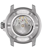 Tissot Men's Seastar 2000 Professional Powermatic 80 Automatic Black Rubber Strap Watch 46mm