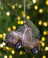 5.75" Retro Mercury Glass Country Rustic Pickup Truck Christmas Ornament - Silver