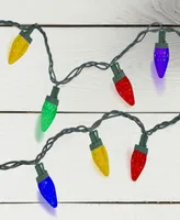 50 Count Led C7 Faceted Christmas Lights with 20.25' Wire