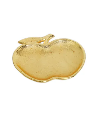 5" Apple Shaped Dish - Gold