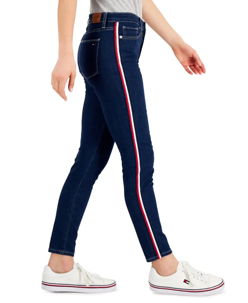 Tommy Hilfiger Tribeca Th Flex Side-Stripe Skinny Jeans