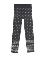 Hue Big Girls Fairisle Seamless Leggings