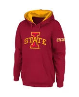 Women's Stadium Athletic Cardinal Iowa State Cyclones Big Logo Pullover Hoodie