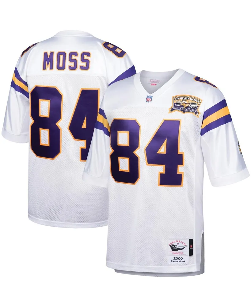 Men's Mitchell & Ness Randy Moss White Minnesota Vikings 2000 Authentic Throwback Retired Player Jersey