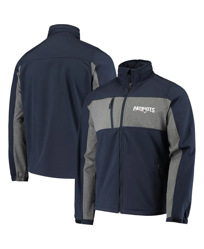 Men's Dunbrooke Navy New England Patriots Circle Zephyr Softshell Full-Zip Jacket