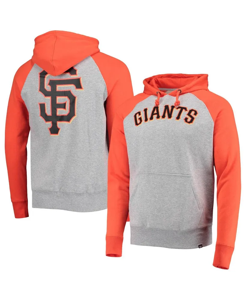 Fanatics Men's Heathered Gray, Black San Francisco Giants Big and Tall Raglan Pullover Hoodie Heathered Gray,Black