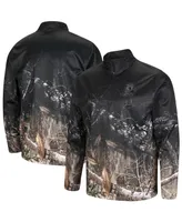 Men's Colosseum Black and Realtree Camo Oregon Ducks Creek Quarter-Zip Jacket