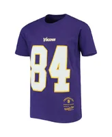 Big Boys Mitchell & Ness Randy Moss Purple Minnesota Vikings Retired Retro Player Name and Number T-shirt