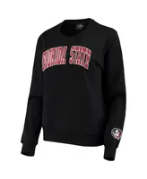 Women's Colosseum Black Florida State Seminoles Campanile Pullover Sweatshirt