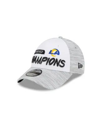 Men's New Era Los Angeles Rams Nfc Champions Locker Room 9FORTY Trucker Snapback Hat