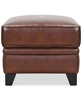 Closeout! Ciarah Leather Ottoman, Created for Macy's