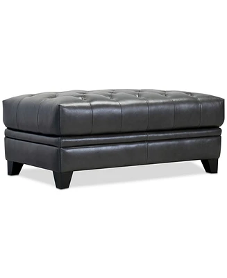 Closeout! Ciarah Leather Storage Ottoman, Created for Macy's