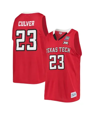 Men's Original Retro Brand Jarrett Culver Red Texas Tech Raiders Alumni Commemorative Replica Basketball Jersey
