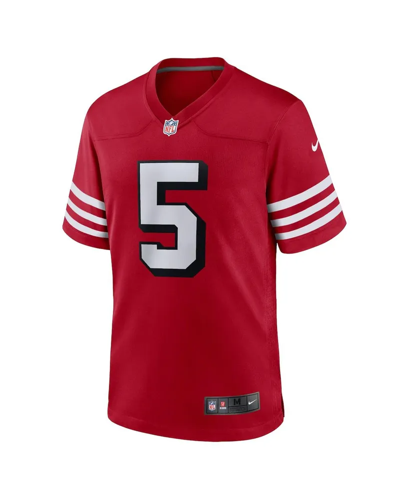 Men's Nike Trey Lance Scarlet San Francisco 49ers Alternate Game Jersey