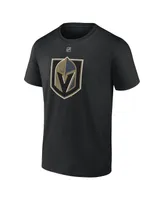 Men's Fanatics Jack Eichel Black Vegas Golden Knights Authentic Stack Name and Number T-shirt