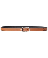 Lauren Ralph Reversible Crosshatch Leather Belt