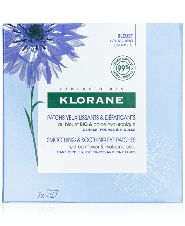 Klorane Smoothing & Soothing Eye Patches With Cornflower & Hyaluronic Acid, 7-Pk.