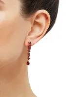 Garnet Multi-Cut Linear Drop Earrings (6-7/8 ct. t.w.) in 18k Rose Gold-Plated Sterling Silver