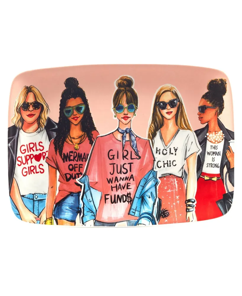 Certified International Girlfriends Rectangular Platter