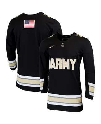 Men's Nike Black Army Knights Replica College Hockey Jersey