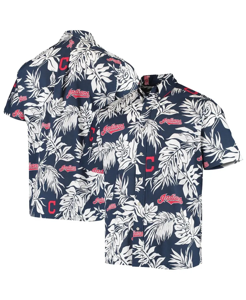 Reyn Spooner Men's Reyn Spooner Navy Cleveland Indians Aloha Button-Down  Shirt