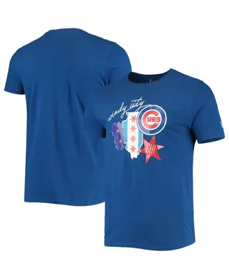 Men's New Era Royal Chicago Cubs City Cluster T-shirt