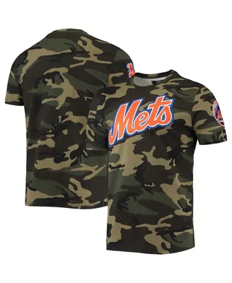 New York Mets Pro Standard Taping T-Shirt - Royal/Orange