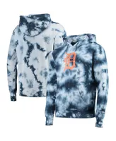 Men's New Era Navy Detroit Tigers Tie-Dye Pullover Hoodie