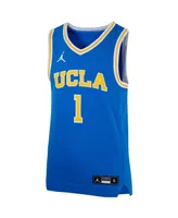 Big Boys Jordan 1 Blue Ucla Bruins Team Replica Basketball Jersey