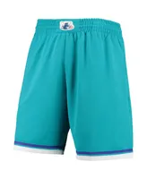 Men's Mitchell & Ness Teal Charlotte Hornets 1992 Hardwood Classics 75th Anniversary Swingman Shorts