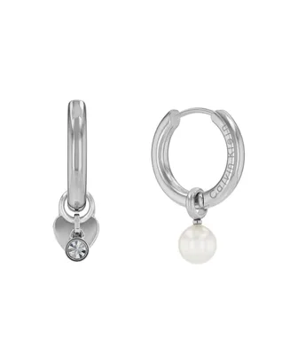 Calvin Klein Women's Stainless Steel Huggie Earrings Gift Set - Silver