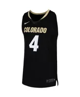 Men's 4 Black Colorado Buffaloes Team Replica Basketball Jersey