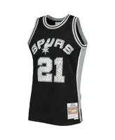 Men's Tim Duncan Black San Antonio Spurs 1998-99 Hardwood Classics 75th Anniversary Diamond Swingman Jersey