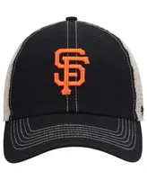 Men's Black San Francisco Giants Trawler Clean Up Trucker Snapback Hat