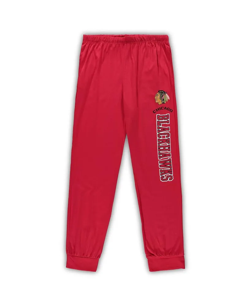 Men's Red Chicago Blackhawks Big and Tall Pullover Hoodie Joggers Sleep Set