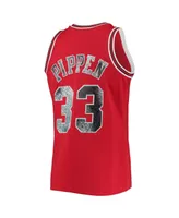 Men's Scottie Pippen Red Chicago Bulls 1997-98 Hardwood Classics 75th Anniversary Diamond Swingman Jersey