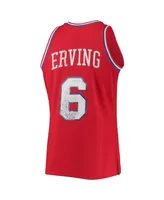 Men's Julius Erving Red Philadelphia 76ers 1982-83 Hardwood Classics 75th Anniversary Diamond Swingman Jersey